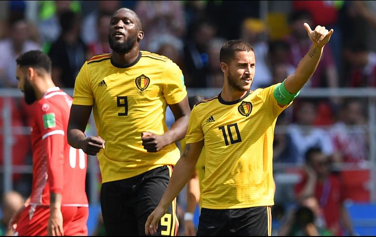 El gol de penalti del belga Eden Hazard en el minuto seis del duelo contra Túnez en el estadio Spartak de Moscú confirmó esa racha histórica. AFP / Y. Cortez
