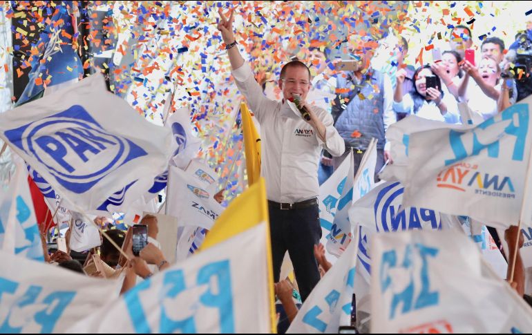 Anaya señaló que López Obrador no pude llenar un mitin celebrado en un estadio debido a que el evento fue al mismo tiempo que el juego de la Selección. SUN / A. Ojeda