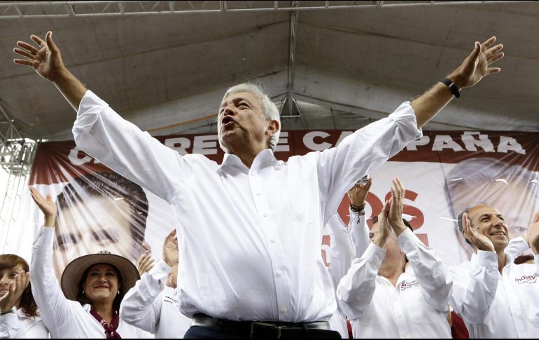 El candidato de la coalición Juntos Haremos Historia criticó que el actual titular de Hacienda y Crédito Público gane alrededor de 270 mil pesos mensuales. NTX / A. Monroy