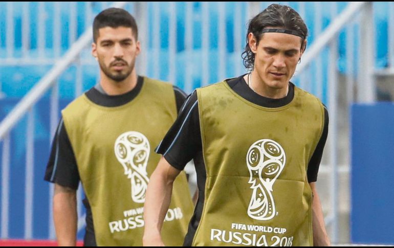 Figuras. Luis Suárez y Edinson Cavani son los principales referentes del ataque uruayo. AFP