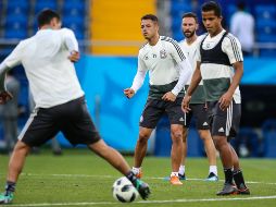 Juan Carlos Osorio prefirió preparar el tercer partido de la fase previa en un terreno de juego en el que pueda utilizar la total extensión del mismo. MEXSPORT/G. Alegría