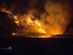 Varias brigadas de bomberos tratan de controlar el fuego en el área. AP/J. Bachman