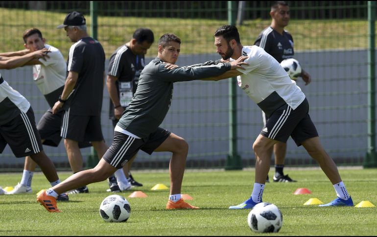 El Tricolor prepara el duelo contra los brasileños en las instalaciones del Dinamo de Moscú. AFP/Y. Cortez
