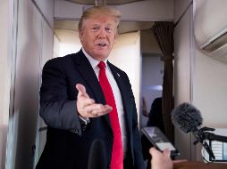 Trump escribió en Twitter que le había pedido al rey en una llamada telefónica aumentar la producción de petróleo ''para compensar la diferencia... ¡precios tan altos! ¡Estuvo de acuerdo!''. AFP / S. Loeb