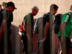 El equipo mexicano llega al aeropuerto de Kurúmoch y se trasladan en autobús a su hotel en Novo-Sadovaya. EFE / J. Méndez