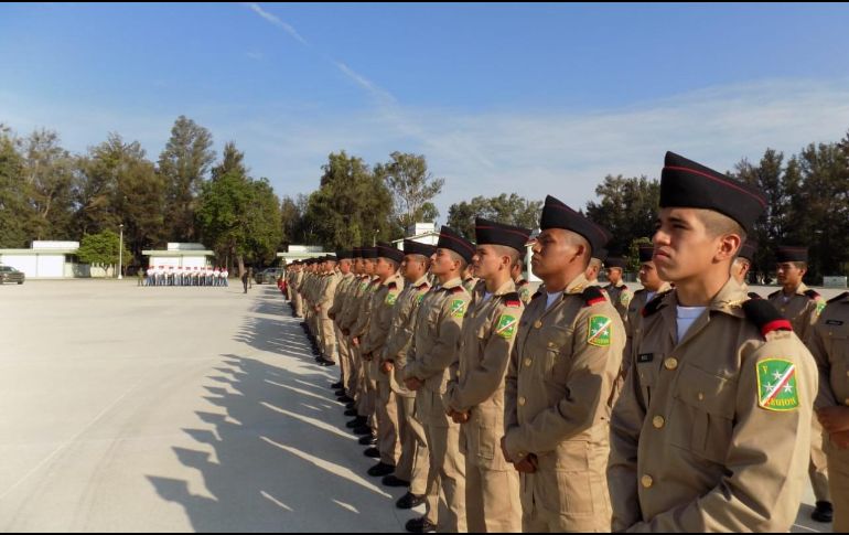 Los conscriptos encuadrados, provienen de los estados de Jalisco, Michoacán, Aguascalientes, Nayarit, Colima y Zacatecas. ESPECIAL/