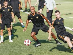 Los jugadores de la Selección de Bélgica cerraron su preparación ayer, de cara al duelo de hoy ante Japón. EFE