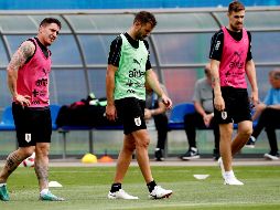 Los jugadores de la selección de Uruguay Cristian 