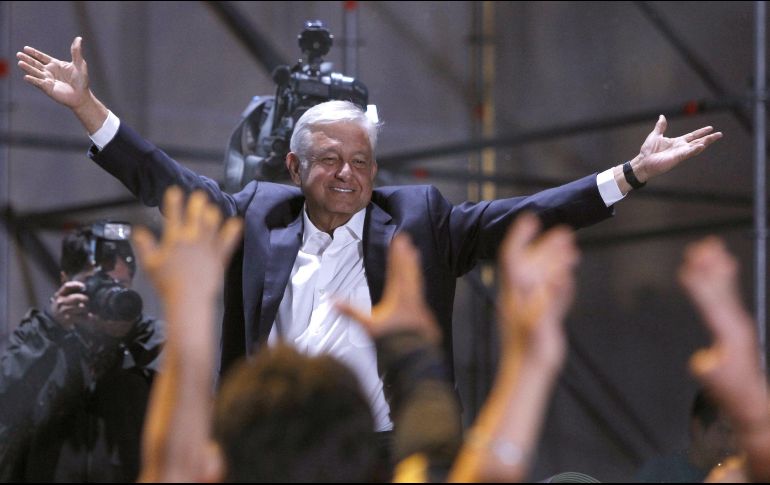 Hasta el momento, López Obrador se alza con la victoria con el 53.68 por ciento de los votos. EFE / S. Gutiérrez