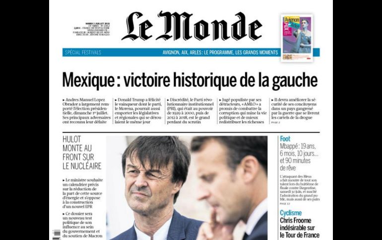 Fotogalería: Así anuncian en el mundo triunfo de López Obrador en México