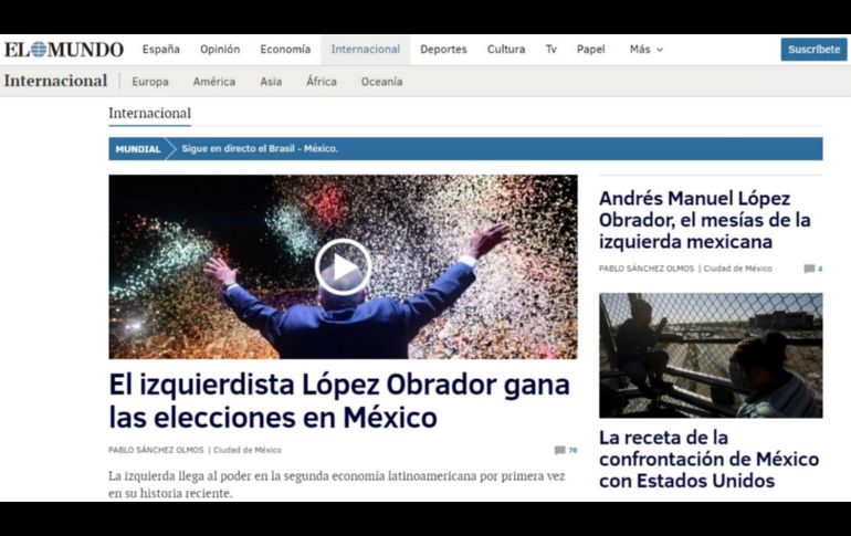 Fotogalería: Así anuncian en el mundo triunfo de López Obrador en México