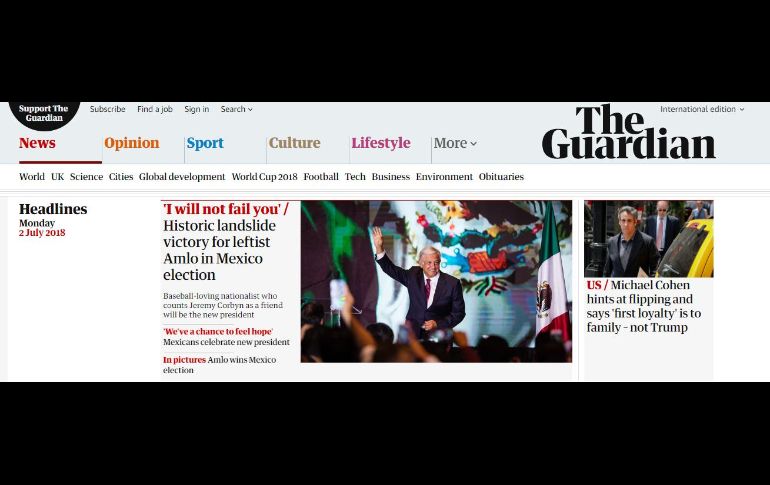 Fotogalería: Así anuncian en el mundo triunfo de López Obrador en México