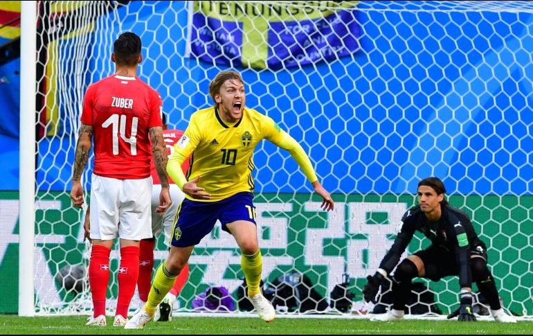 La que fue prácticamente la única emoción del partido llegó en el segundo tiempo, cuando Forsberg sacó (al 65') un disparo desde la media luna que Kanji desvió para vencer al portero Sommer. AFP / G. Cacace