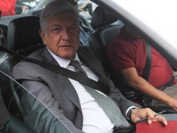 Antes de reunirse con Peña Nieto, Andrés Manuel aseguró que llegaba muy tranquilo y con ánimos de conciliación. NTX / I. Hernández