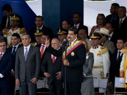 Este jueves, el presidente Nicolás Maduro encabezó un acto con militares por la conmemoración de los 207 años de la firma del Acta de Independencia. AFP / F. Parra