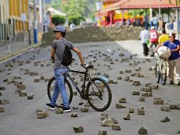 Violencia. Así quedó el barrio indígena de Monimbó, en Masaya, tras un enfrentamiento. EFE