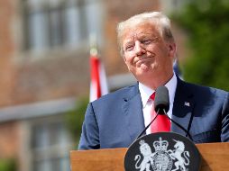 Trump viajará a Finlandia el domingo, cuando concluya su visita oficial de cuatro días al Reino Unido, en la que ha estado acompañado por su esposa Melania. EFE / C. Ratcliffe