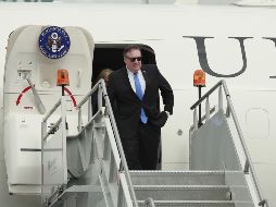 El secretario de Estado de EU, Mike Pompeo, a su llegada a la Ciudad de México. EFE / J. Méndez