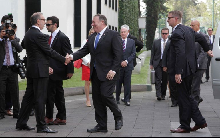 Michael Pompeo se reunirá con el canciller Luis Videgaray en la sede de la Secretaría de Relaciones Exteriores (SRE), y al término del encuentro ofrecerán una conferencia de prensa. SUN/ C. Mejía