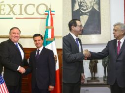Tanto Enrique Peña Nieto como Andrés Manuel López Obrador se reunieron con autoridades de Estados Unidos. NTX / ESPECIAL