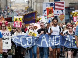 La estancia de los Trump en el Reino Unido terminará mañana. EFE/ R. Perry