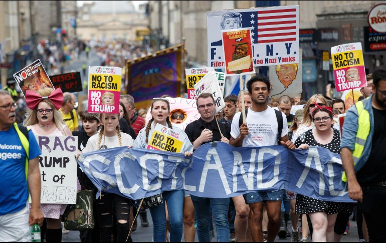 La estancia de los Trump en el Reino Unido terminará mañana. EFE/ R. Perry