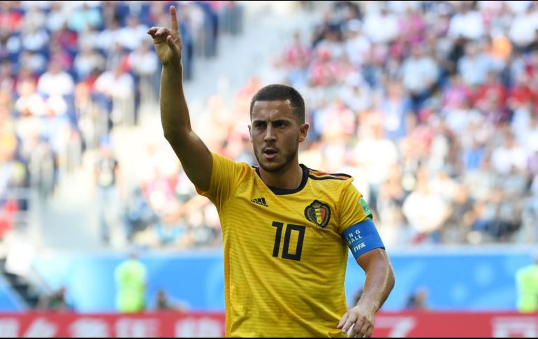 Gracias al gol de Eden Hazard sobre el final del partido por el tercer puesto frente a Inglaterra, el equipo de Roberto Martínez alcanzó los 16 tantos en el torneo. AFP / P. Ellis