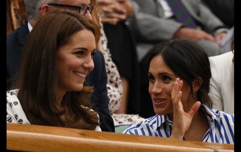 Las duquesas en el partido de semifinales entre Rafael Nadal y Novak Djokovic. AFP / O. Scarff