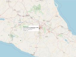 Indicaron que los sismos ocurrió a las 20:34 al noroeste de la delegación Magdalena Contreras. ESPECIAL / www.ssn.unam.mx/