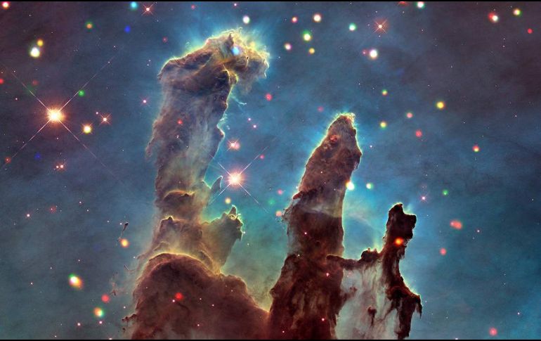 El Messier 16 está ubicado a unos cinco mil 700 años luz de la Tierra; es parte del objeto astronómico catalogado como Messier. ESPECIAL / nasa.gov