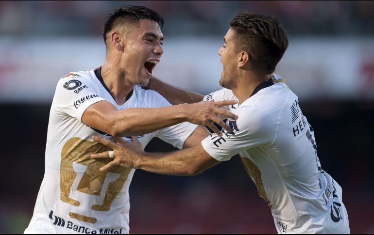 Los tantos del triunfo auriazul fueron del chileno Felipe Mora, y de Pablo Barrera. MEXSPORT / O. Aguilar