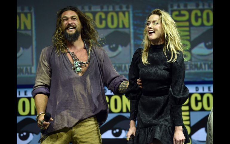 Jason Momoa y Amber Heard también estuvieron en el panel de 