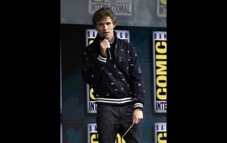 El actor Eddie Redmayne en el panel de 