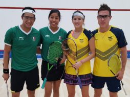 Los mexicanos derrotaron a la dupla colombiana de Catalina Peláez y Miguel Ángel Rodríguez. TWITTER / @ACC_Castillo