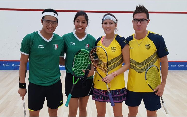 Los mexicanos derrotaron a la dupla colombiana de Catalina Peláez y Miguel Ángel Rodríguez. TWITTER / @ACC_Castillo