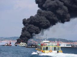 La ruta turística del bote era de la costa de Galicia a la pequeña isla de Toxa, al norte de Vigo. TWITTER/ @PCivilCoruna