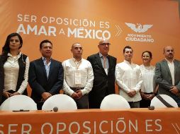 Los coordinadores evitaron precisar si las alianzas con el PAN y el PRD se mantendrán. TWITTER / @AlbertoEsquerG