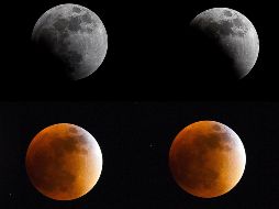 Los eclipses lunares ocurren cuando el satélite terrestre pasa por la sombra de la Tierra, lo que no sucede todos los meses, porque la órbita de la Luna está inclinada con respecto a la de la Tierra-Sol.  AFP/ARCHIVO