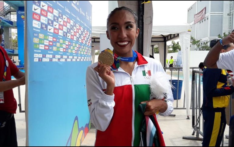 La mexicana consigue  la victoria frente a Mónica Arango, de Colombia, y Kyra Horevertsz, de Aruba, quienes terminaron en segundo y tercer lugar respectivamente. TWITTER / @COM_Mexico