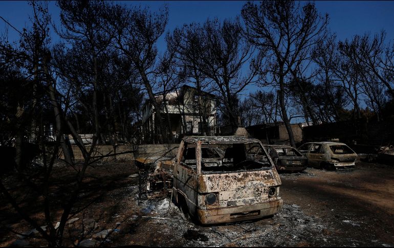 El incendio se esparció súbitamente el 23 de julio. EFE / Y. Kolesidis