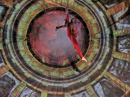 La obra de José Clemente Orozco fue utilizada como fondo en los actos circenses. EL INFORMADOR/A. Camacho