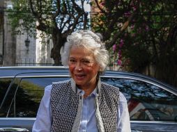 Olga Sánchez declaró ante los medios minutos antes de una reunión con el equipo del virtual presidente electo. NTX / A. Rodríguez