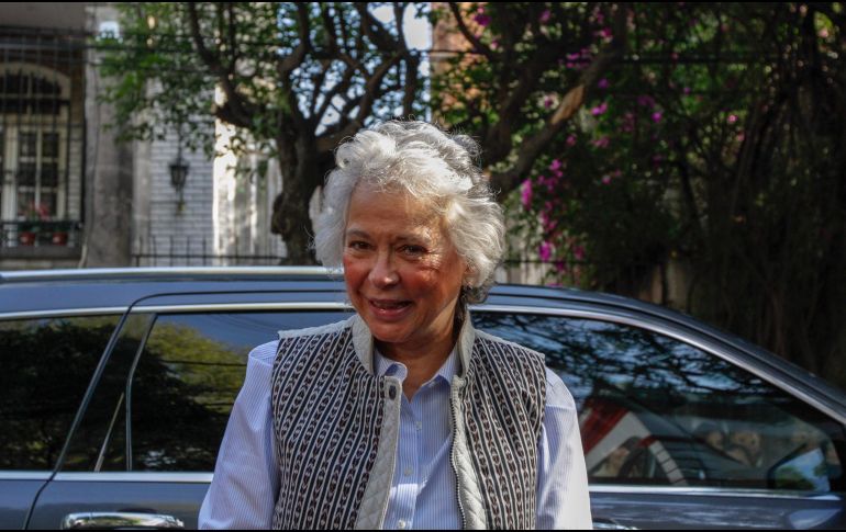 Olga Sánchez declaró ante los medios minutos antes de una reunión con el equipo del virtual presidente electo. NTX / A. Rodríguez