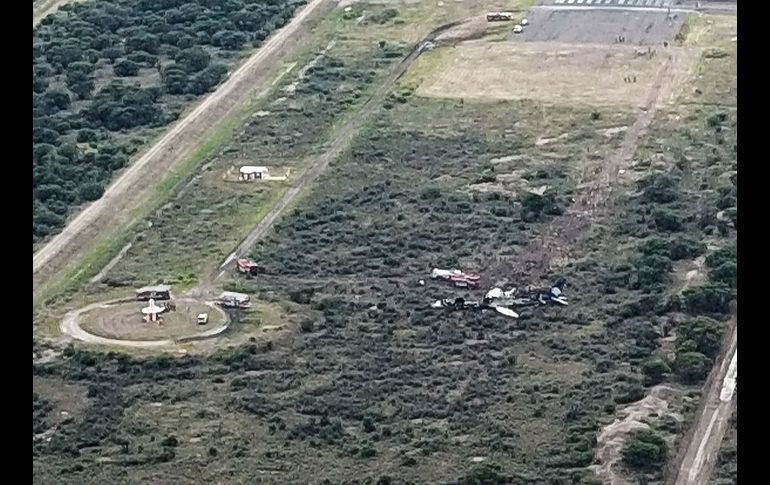 El Embraer 190 intentó despegar en medio de una fuerte lluvia con granizo. AFP/KEVIN ALCANTAR DRONES DURANGO