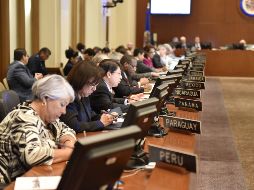 El canciller de Nicaragua Denis Moncada rechazó la resolución a la que calificó como “maniobra política de carácter intervencionista”. EFE / OEA