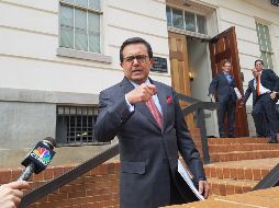 Desde el miércoles pasado, Guajardo viajó junto con el secretario de Relaciones Exteriores, Luis Videgaray, y con Jesús Seade. NTX/ R. Barrera