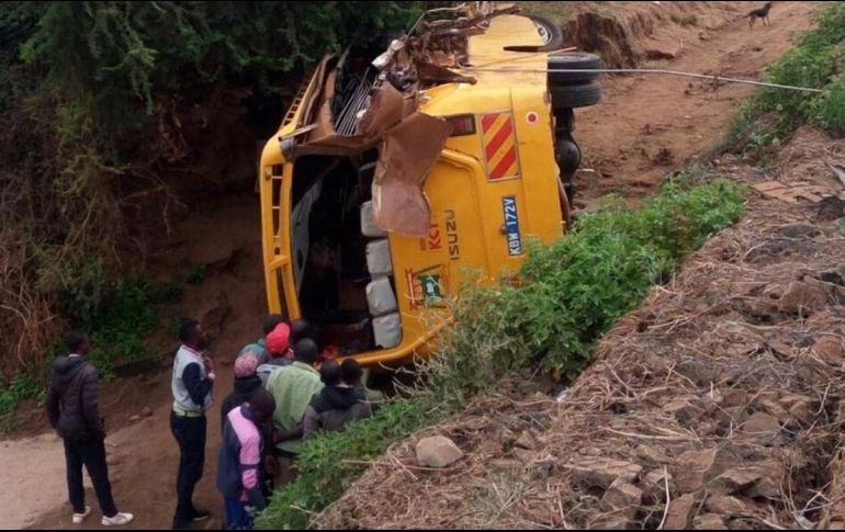 Los estudiantes volvían de un viaje de estudios desde Mombasa, en la costa sur de Kenia, a Mwingi. TWITTER/@TheStarKenya