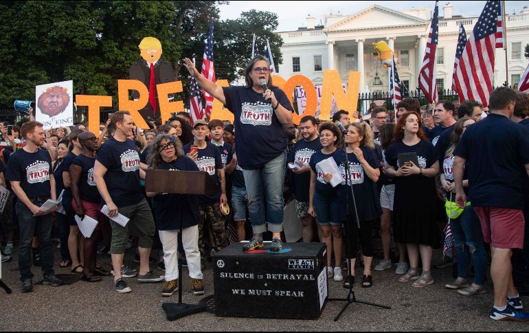 O'Donnell pronuncia un discurso ante los asistentes. AP/N. Kamm