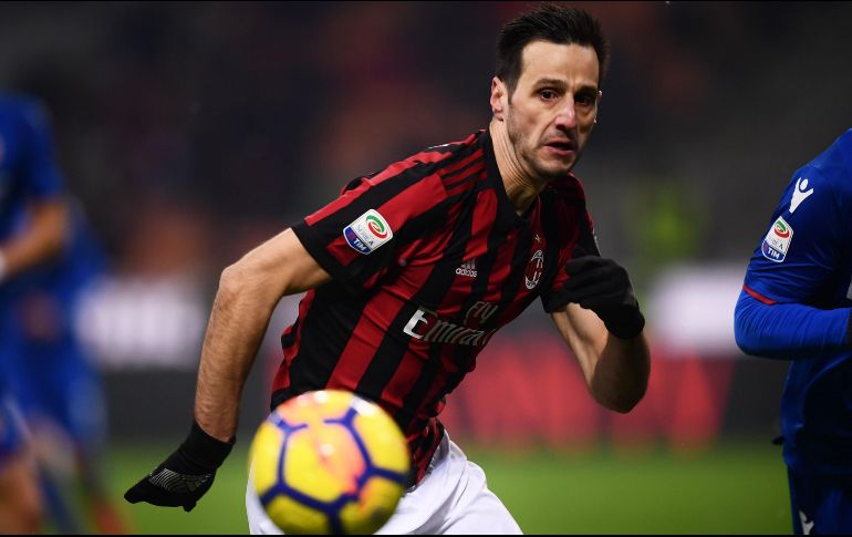 Kalinic marcó seis goles la temporada pasada con el Milán. AFP/ARCHIVO