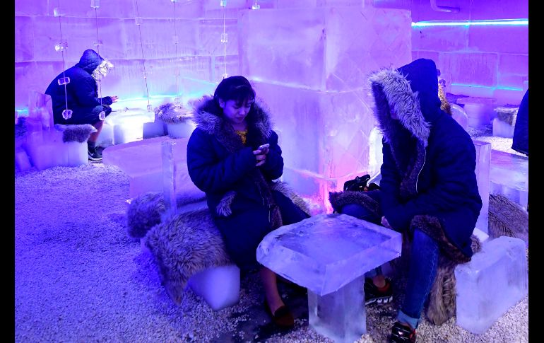 El área más fría está a menos 10 grados y los muebles y decoraciones son de hielo.